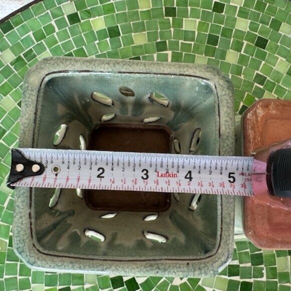 Orchid Pots Glazed Designer Style Light Green - Picture 6 of 10